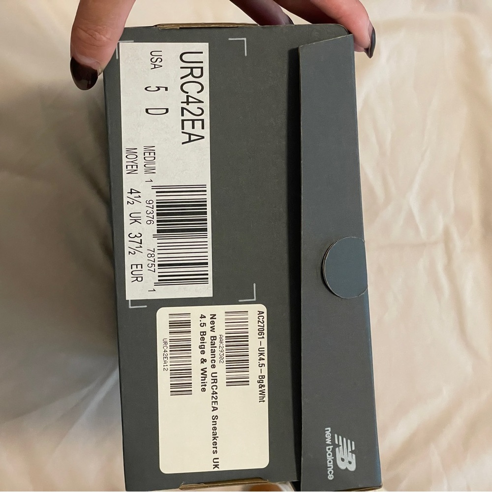 New Balance URC42EA Black and White Sneakers